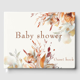 Bewerkbare wildflower Baby shower massage Gastenboek