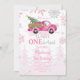 Bewerkbare Winter ONEderland uitnodiging