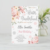 Bewerkbare Winter Wonderland Uitnodiging (Staand voorkant)