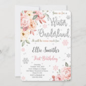 Bewerkbare Winter Wonderland Uitnodiging (Voorkant)