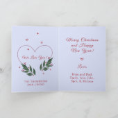 BEWERKBARE Winternachten Vintage Kerst Kaart (Binnen)