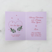 BEWERKBARE Winternachten Vintage Kerst Kaart (Binnen)