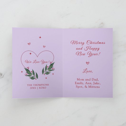 BEWERKBARE Winternachten Vintage Kerst Kaart (Binnen)