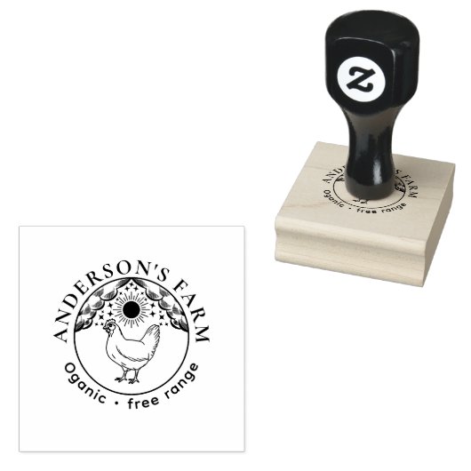Bewerkbare Witchy Tarot Fresh Eggs Family Boerderi Rubberstempel (Gestempeld)
