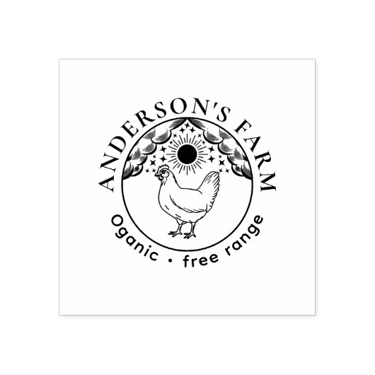 Bewerkbare Witchy Tarot Fresh Eggs Family Boerderi Rubberstempel (Afrduk)