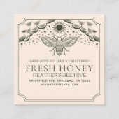 Bewerkbare Witchy Tarot imker Honingbij Vierkante Visitekaartje (Voorkant)