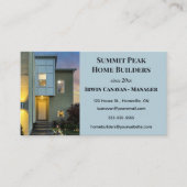 Bewerkbare woningbouwers visitekaartje (Voorkant)