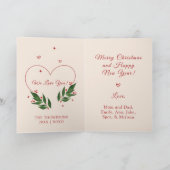 BEWERKBARE  Xmas Vier-pagina kerst Kaart (Binnen)