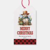 Bewerkbare Yuletide Yeehaw Western Kersttag Cadeaulabel (Voorkant)