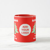 Bewerkbare zakelijke Logo Prettige feestdagen Mok (Midden)