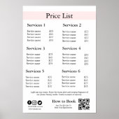 Bewerkbare Zakelijke Prijslijst Sjabloon | Spa, Na Poster (Voorkant)