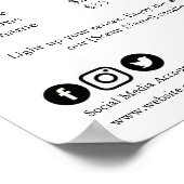 Bewerkbare zakelijke prijstabel sjabloon | Spa, Na Poster (Hoek)