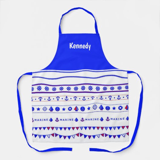 Bewerkbare zeefdruk schort (Voorkant)