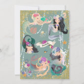 Bewerkbare Zeemeermin Uitnodiging (Achterkant)