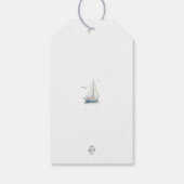 Bewerkbare zeilboot Nautische Favor Tag Cadeaulabel (Achterkant)