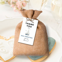 Bewerkbare zeilboot Nautische Favor Tag