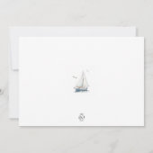 Bewerkbare zeilboot nautische foto verjaardag uitn kaart (Achterkant)