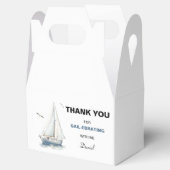 Bewerkbare zeilboot verjaardagsgevel doos / gunst  bedankdoosjes (Geopend)