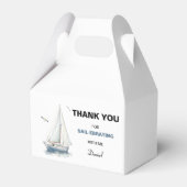 Bewerkbare zeilboot verjaardagsgevel doos / gunst  bedankdoosjes (Voorkant Zijde)