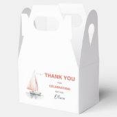 Bewerkbare zeilboot verjaardagsgevel doos / gunst  bedankdoosjes (Geopend)