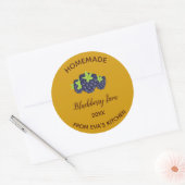 Bewerkbare zelfgemaakte braamjam ronde sticker (Envelop)