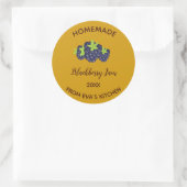Bewerkbare zelfgemaakte braamjam ronde sticker (Tas)