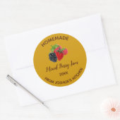 Bewerkbare zelfgemaakte gemengde bessengelei ronde sticker (Envelop)