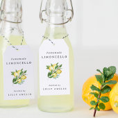 Bewerkbare zelfgemaakte Limoncello voorkeurstag Cadeaulabel