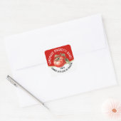 Bewerkbare zelfgemaakte spaghettisaus met rode tom vierkante sticker (Envelop)