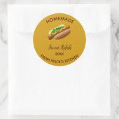 Bewerkbare zelfgemaakte zoete Relish Ronde Sticker (Tas)