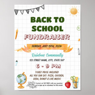 Bewerkbare zomer bijles school flyer poster