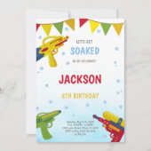 Bewerkbare Zomer Splash Party Uitnodigen Kaart (Voorkant)