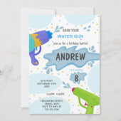 Bewerkbare Zomer Splash Party Uitnodigen Kaart (Voorkant)