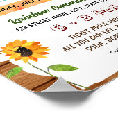 Bewerkbare zonnebloem boer markt event flyer poster (Hoek)