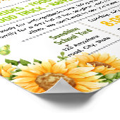 Bewerkbare zonnebloem school dans flyer poster (Hoek)