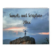 Bewerkbare Zonsondergangen en Schriftkalender Kalender (Hoes)