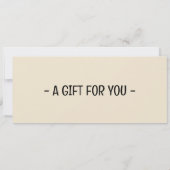 Bewerkbare ZOO Cadeaubon Sjabloon Kaart (Achterkant)