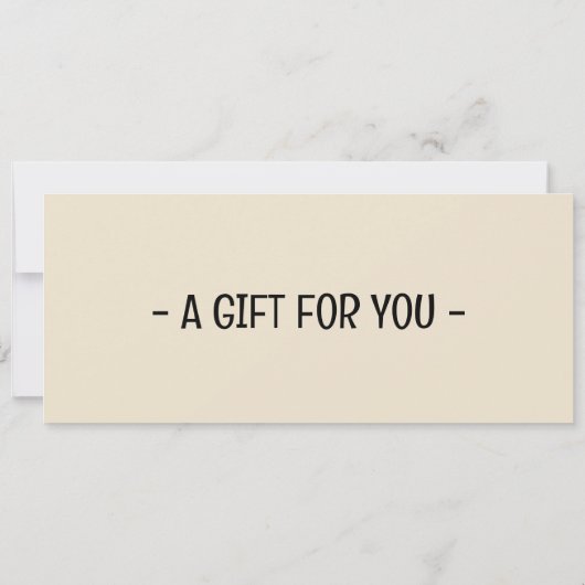 Bewerkbare ZOO Cadeaubon Sjabloon Kaart (Achterkant)