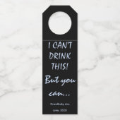 Bewerkbare zwangerschapsaankondiging flessenhanger (Voorkant)