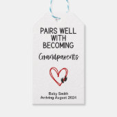 Bewerkbare zwangerschapsaankondiging Gift Label Cadeaulabel (Voorkant)