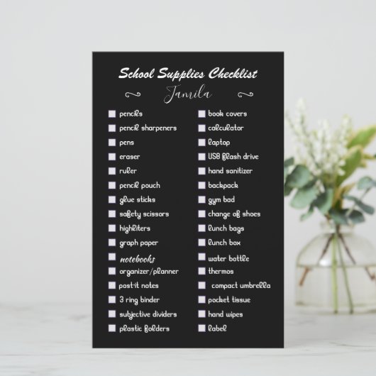 bewerkbare zwarte en witte voorraad elegantcheckli (Staand voorkant)