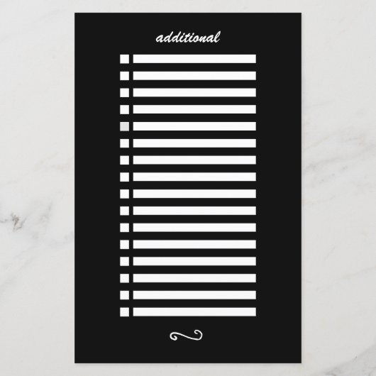 bewerkbare zwarte en witte voorraad elegantcheckli (Achterkant)