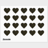 Bewerkbare Zwarte Gouden Verlovingsenveloppe-Zegel Hart Sticker (Vel)