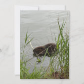 Bewerkelijke Bever Feestdagenkaart (Voorkant)