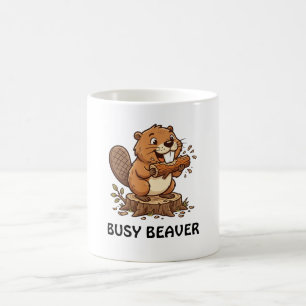 Bewerkelijke bever koffiemok