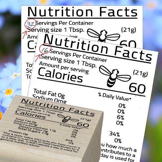 BEWERKEN BIJ HOME Honey Nutrition BLANCO SERVEREN  Rubberstempel