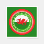 Bewerken Bijpassende Welsh Dragon St David's Day C Servet (Voorkant)