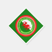 Bewerken Bijpassende Welsh Dragon St David's Day C Servet (Hoek)