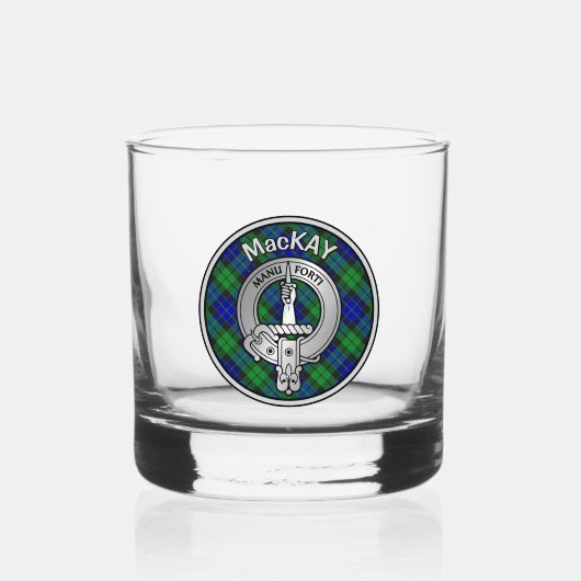 [BEWERKEN] Clan MacKay Crest & Tartan Whisky Glas (Voorkant)