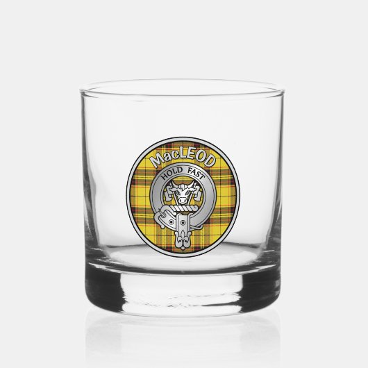 [BEWERKEN] Clan MacLeod Crest & Tartan Whisky Glas (Voorkant)
